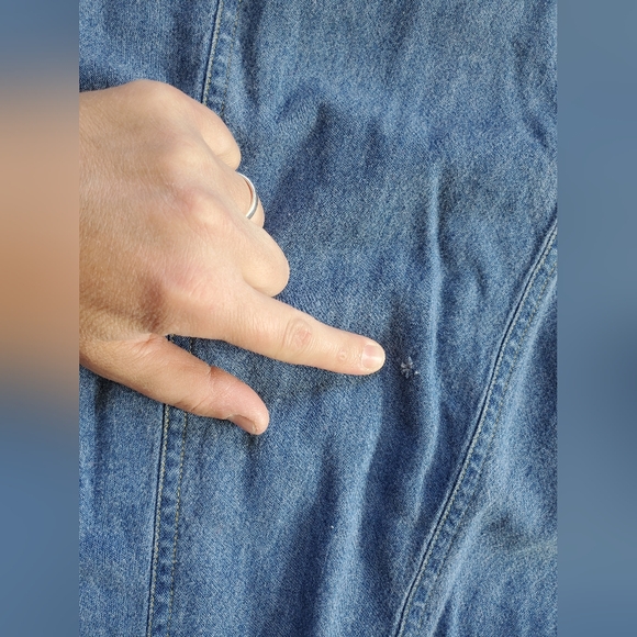 Vintage Carole Little Twirly Denim Midi Dress - Picture 5 of 9